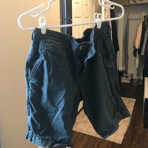 Young man canvas shorts
